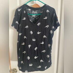 Vintage Y2K Mudd Black and White Short Sleeve Elephant Tee